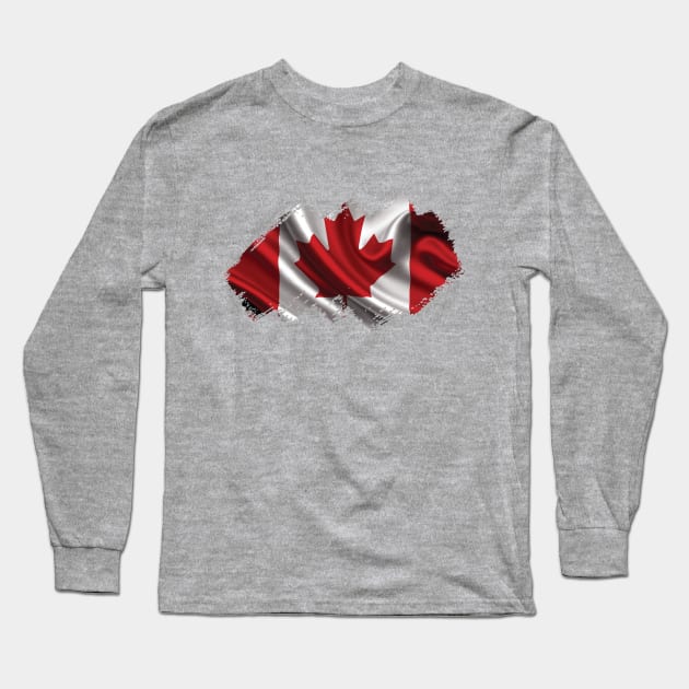 Canadian Flag Long Sleeve T-Shirt by Teemperor